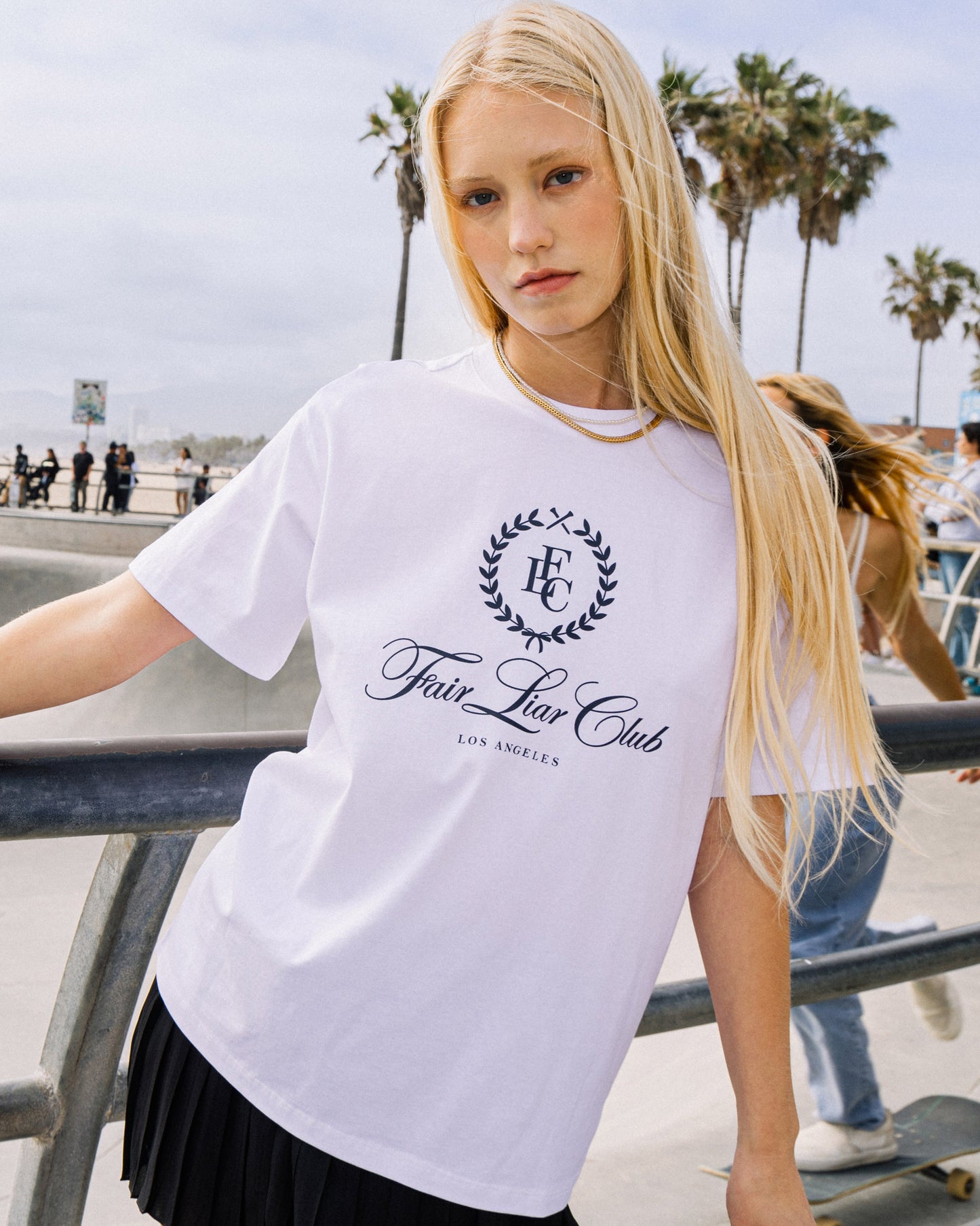 FLC Oversized LA T-shirts- White
