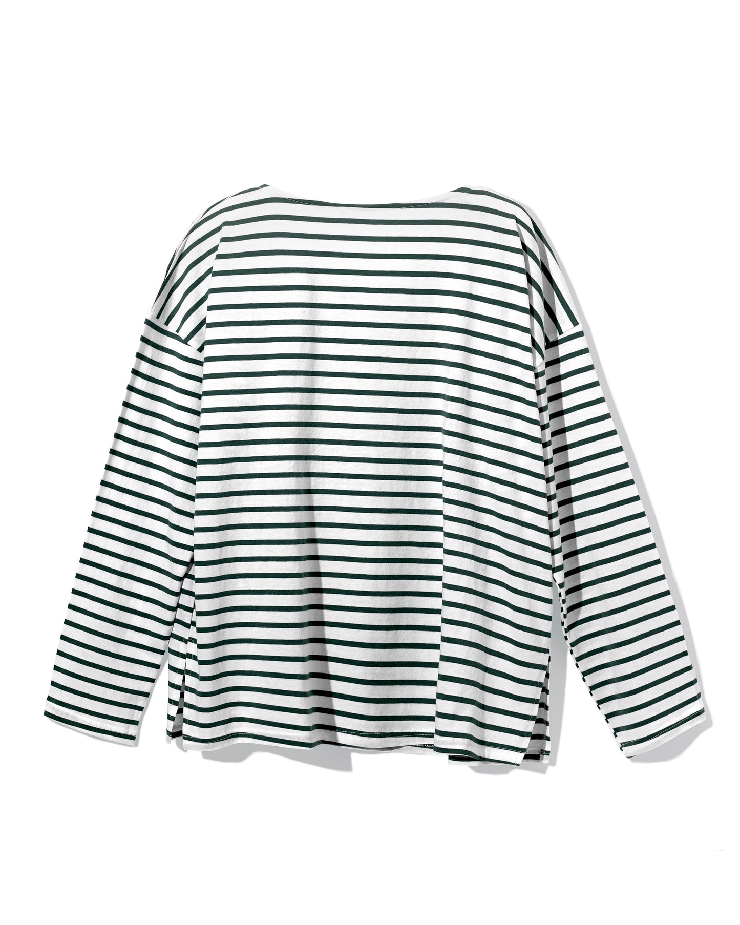 UNISEX FLC OVERSIZED STRIPED T-SHIRT - Navy