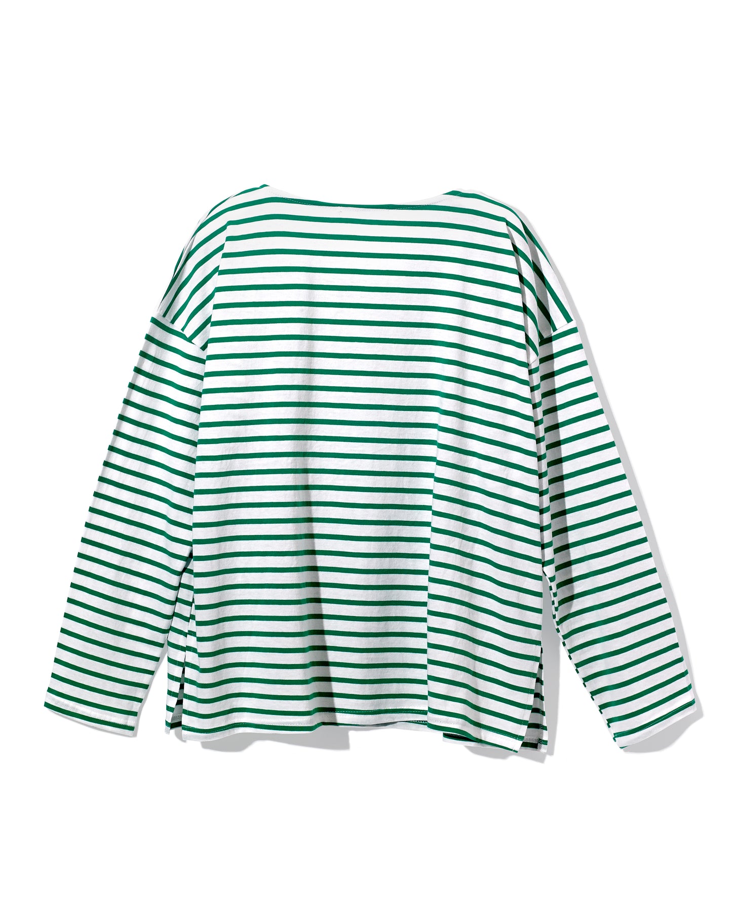 UNISEX FLC OVERSIZED STRIPED T-SHIRT - Green