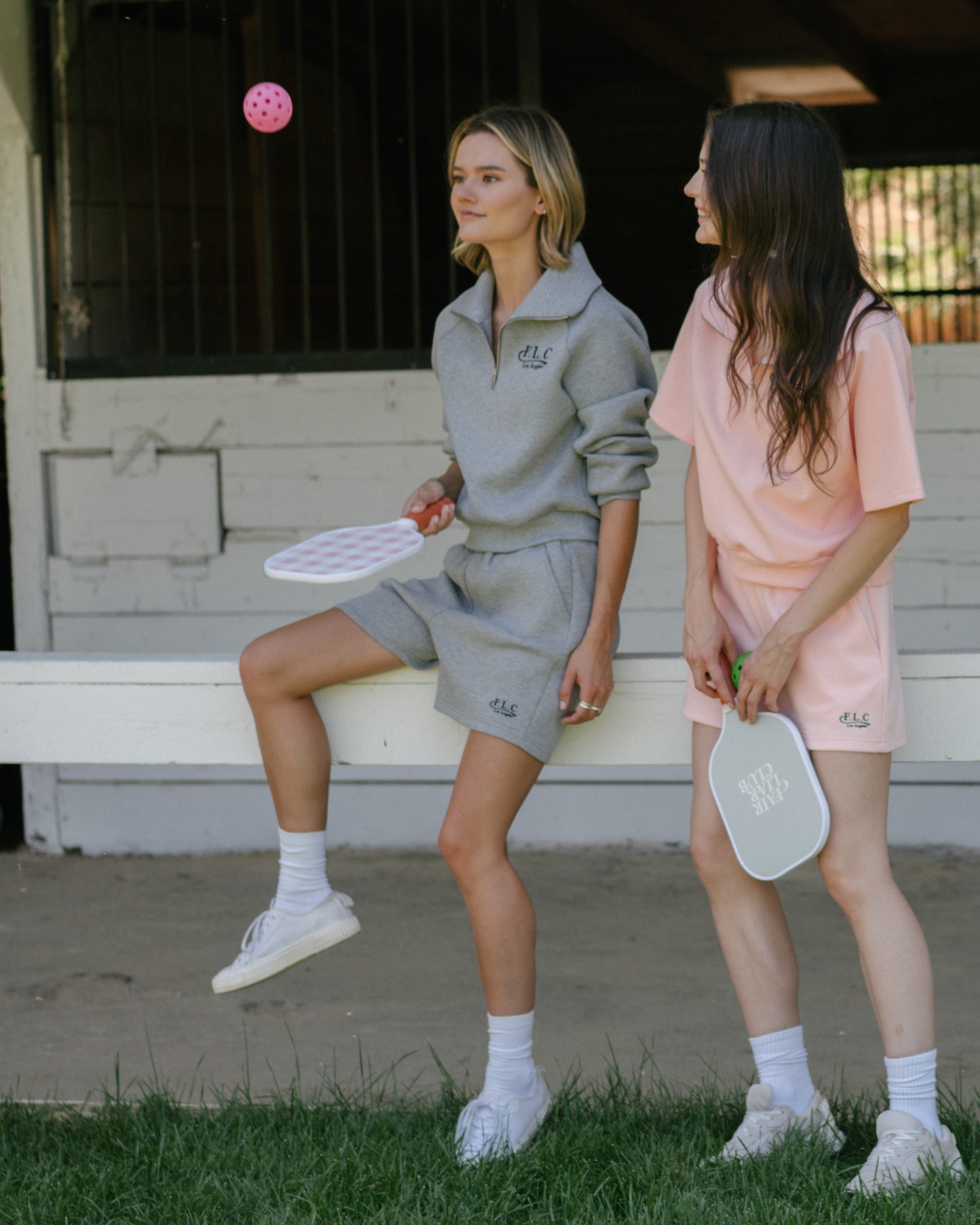 FLC HALF ZIP SIGNATURE PULLOVER - Melange Grey