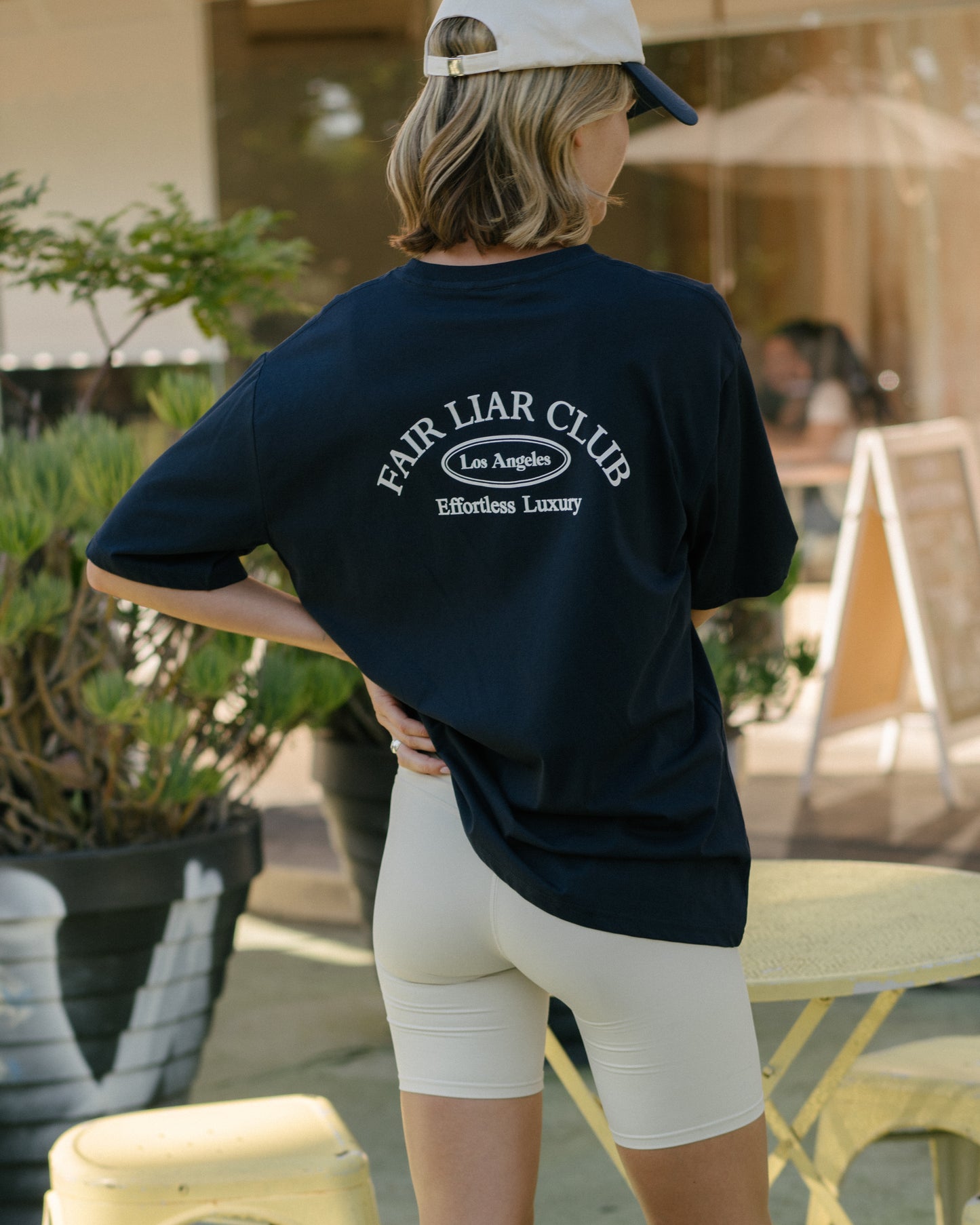 FLC Logo High-Rise Biker Short - Ivory