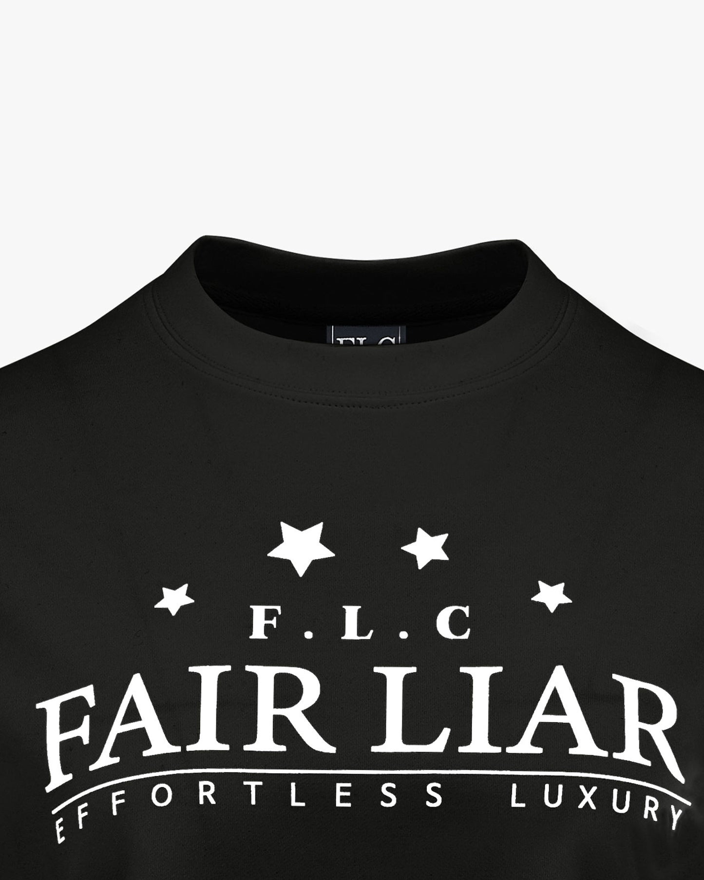 Star Cropped T-Shirt - Black