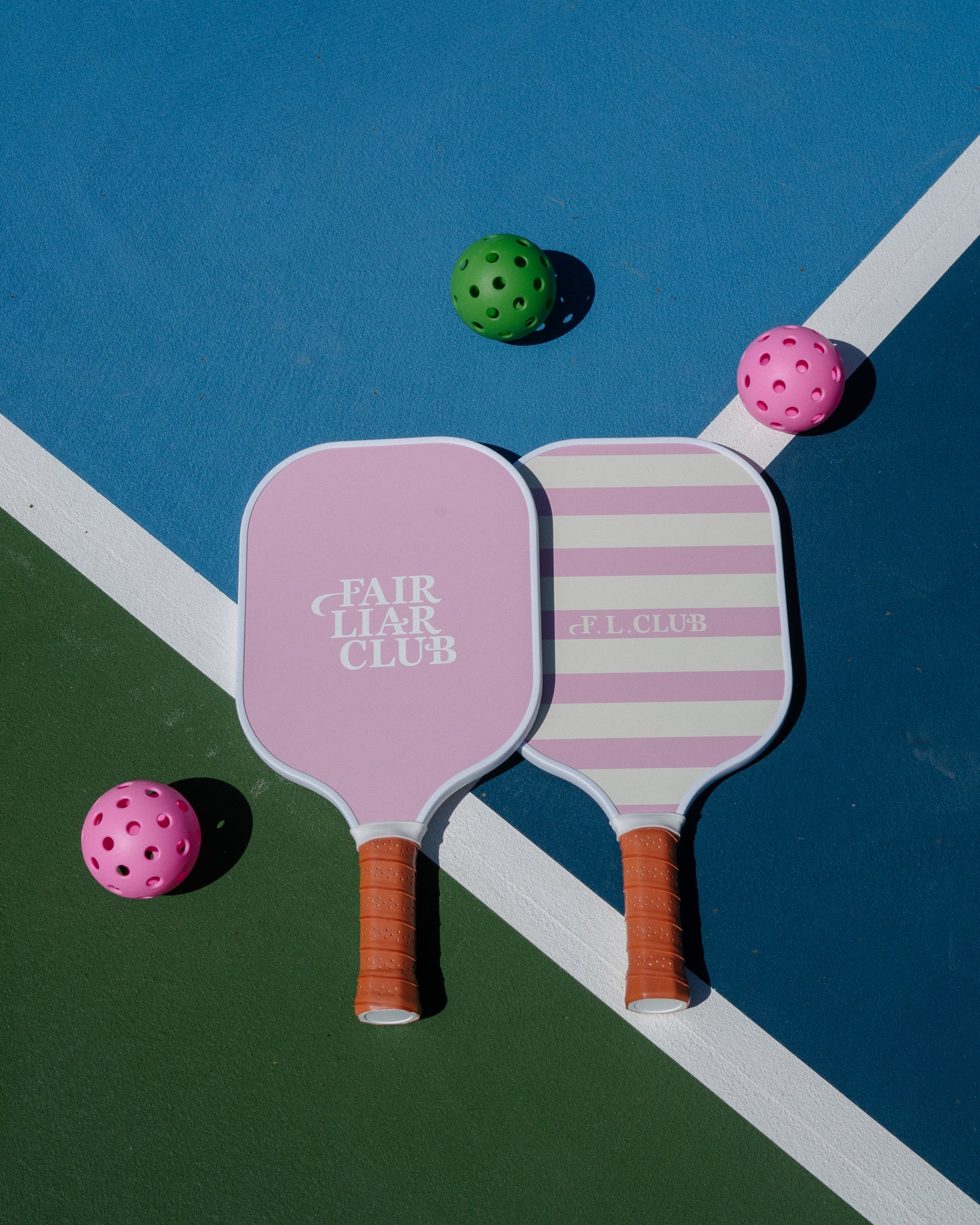 Fair Liar Club Palm Tree Carbon Fiber Pickleball Paddle - Pink