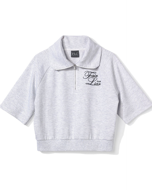 FLC Half Zip Pullover- Grey