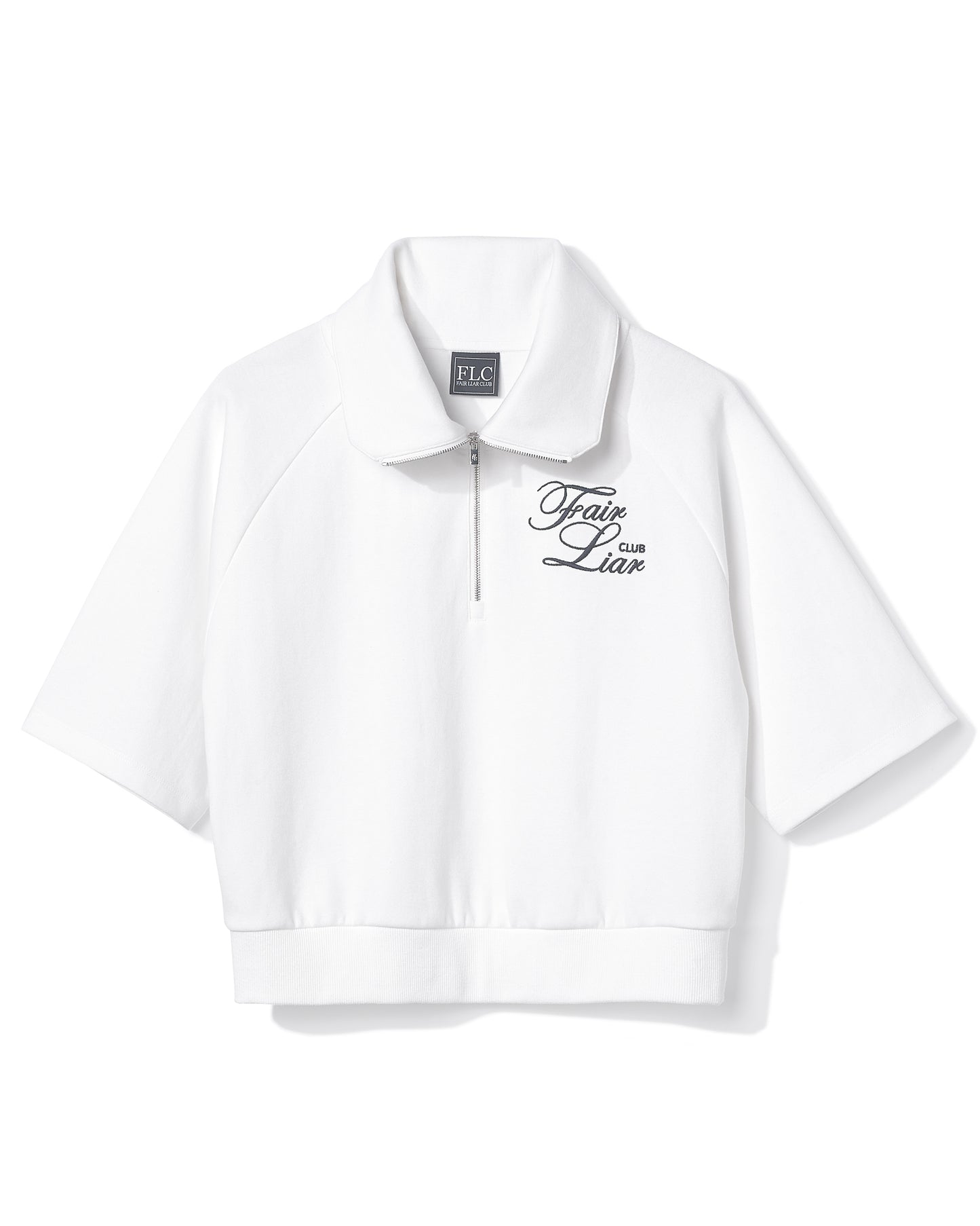 FLC Half Zip Pullover- White