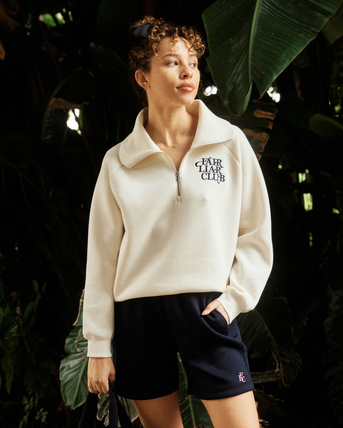 Club Quarter Zip Pullover - Ivory