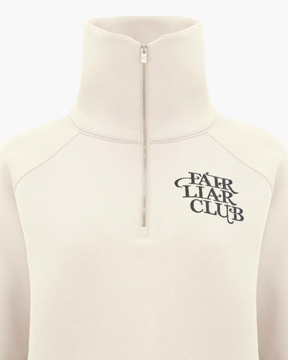 Club Quarter Zip Pullover - Ivory