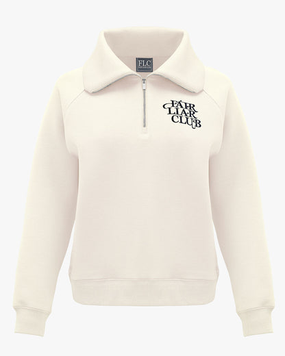 Club Quarter Zip Pullover - Ivory