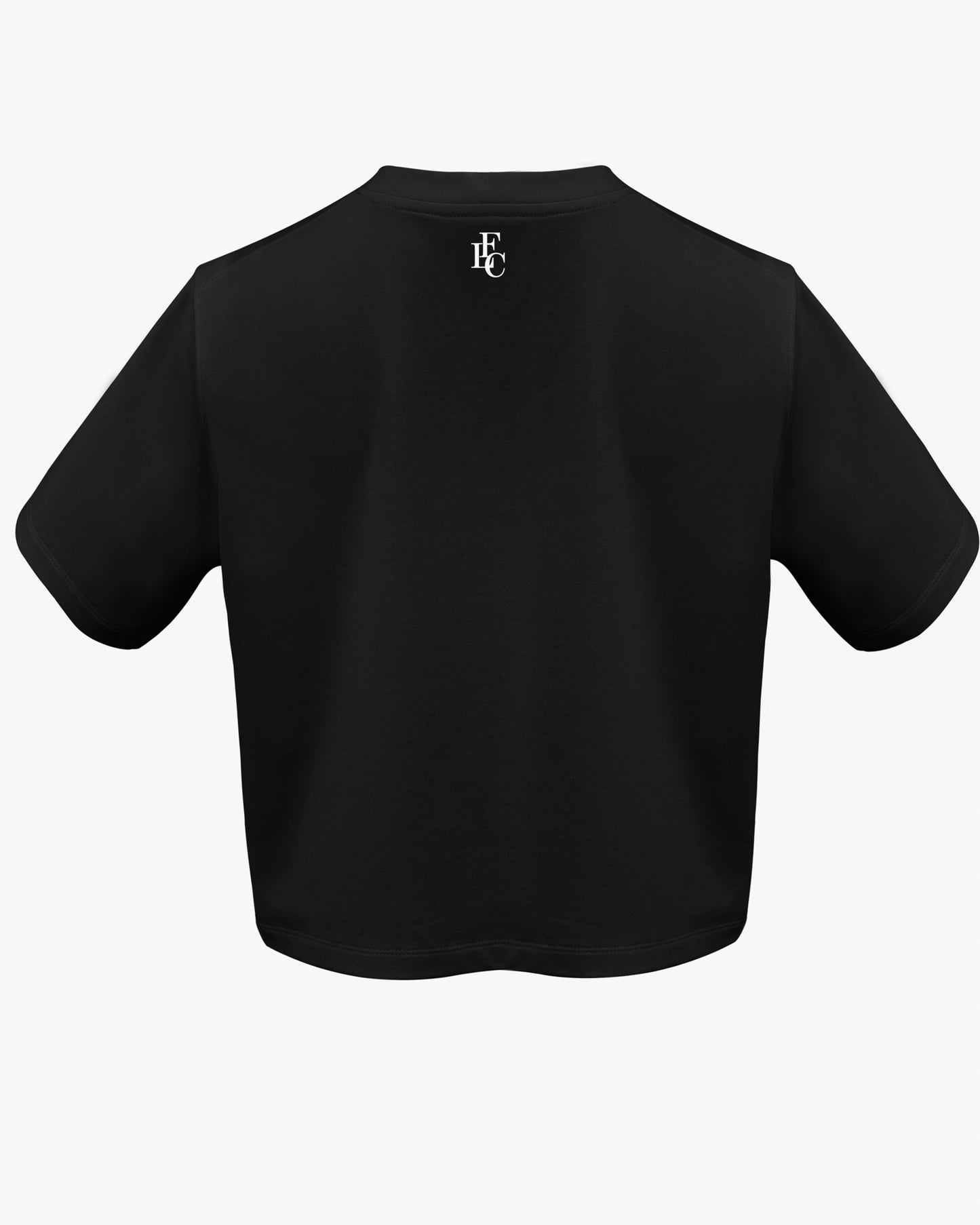 Star Cropped T-Shirt - Black